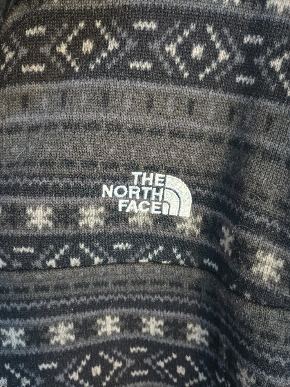 The North Face Tsillan 1/4 Zip Fair Isle Fleece Pullover Sweater Men XXL Alpine